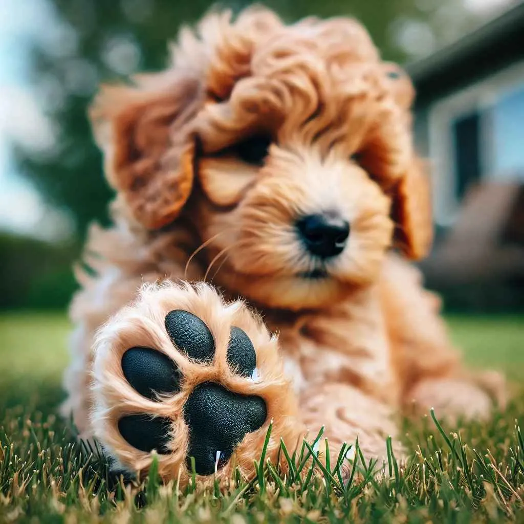 Mini Goldendoodle Paw Size