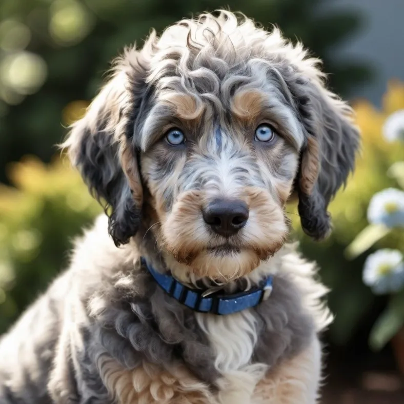 Blue-Merle-Mini Goldendoodle-Eyes